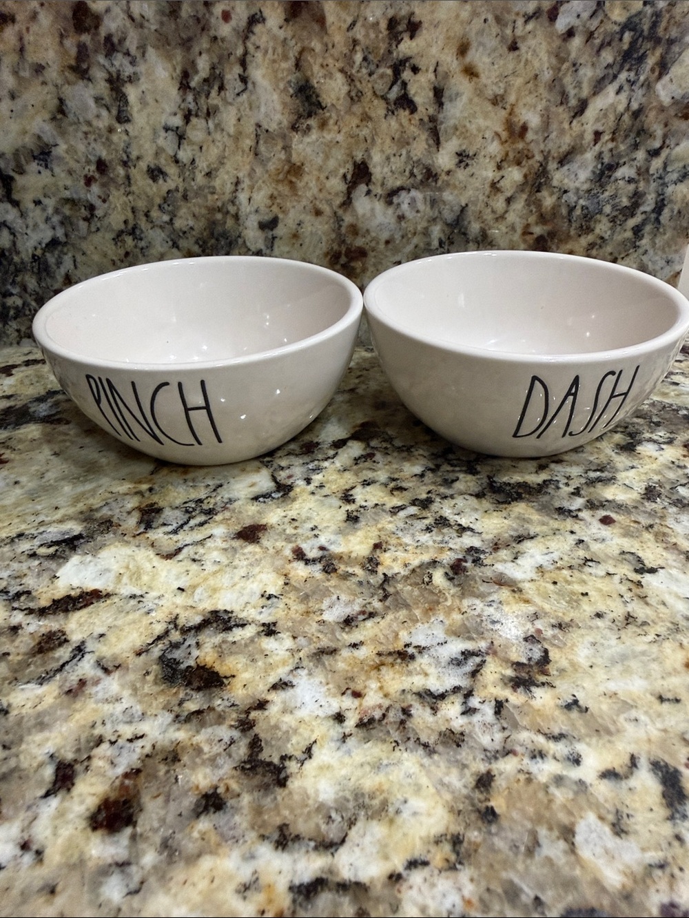 Rae Dunn White Ceramic "Pinch" and "Dash" Prep Bowls - Set of 2